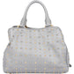 Miu Miu Rivets aus grauem zweifarbigem Leder – Ansicht 6