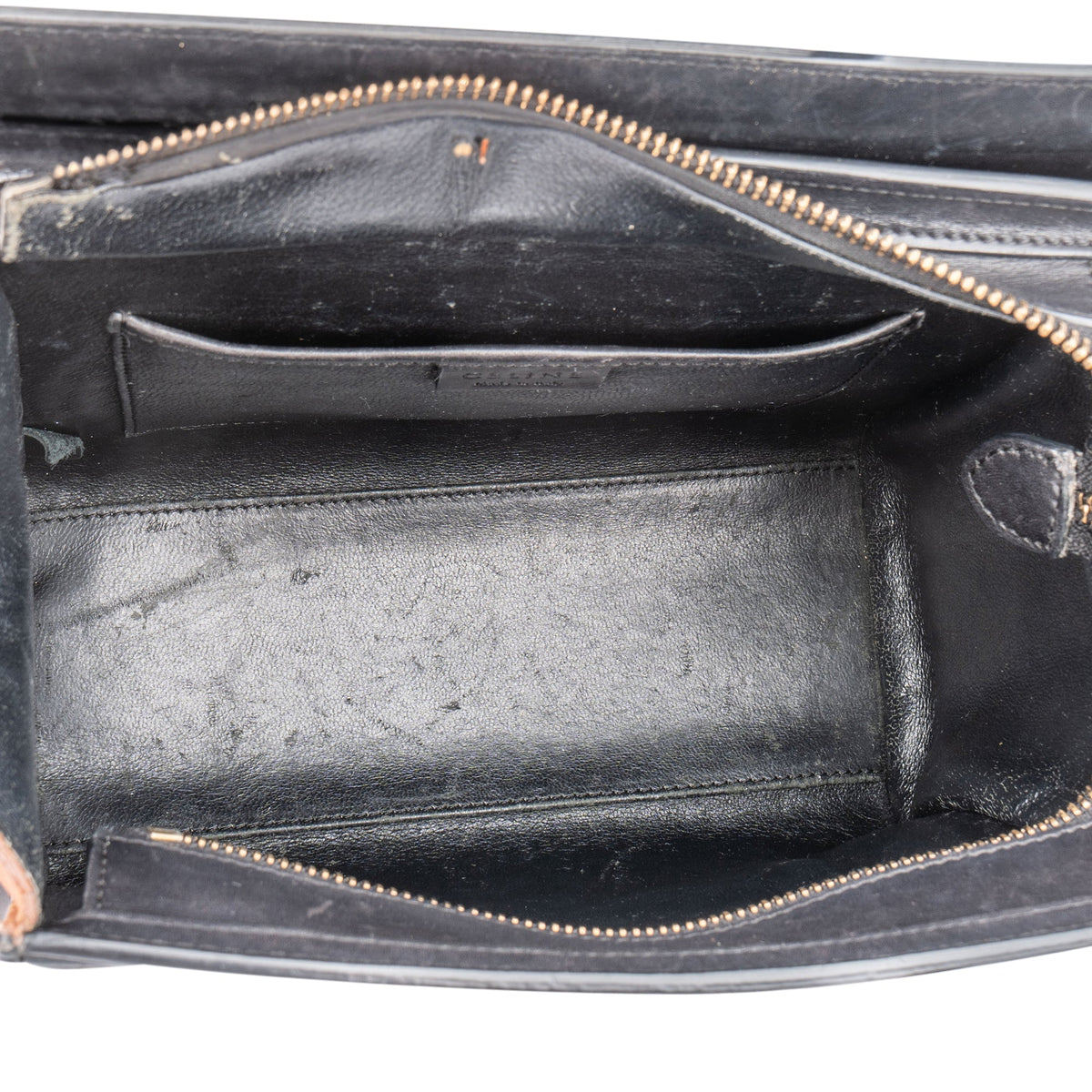 Celine Tricolor Leather Luggage Handbag