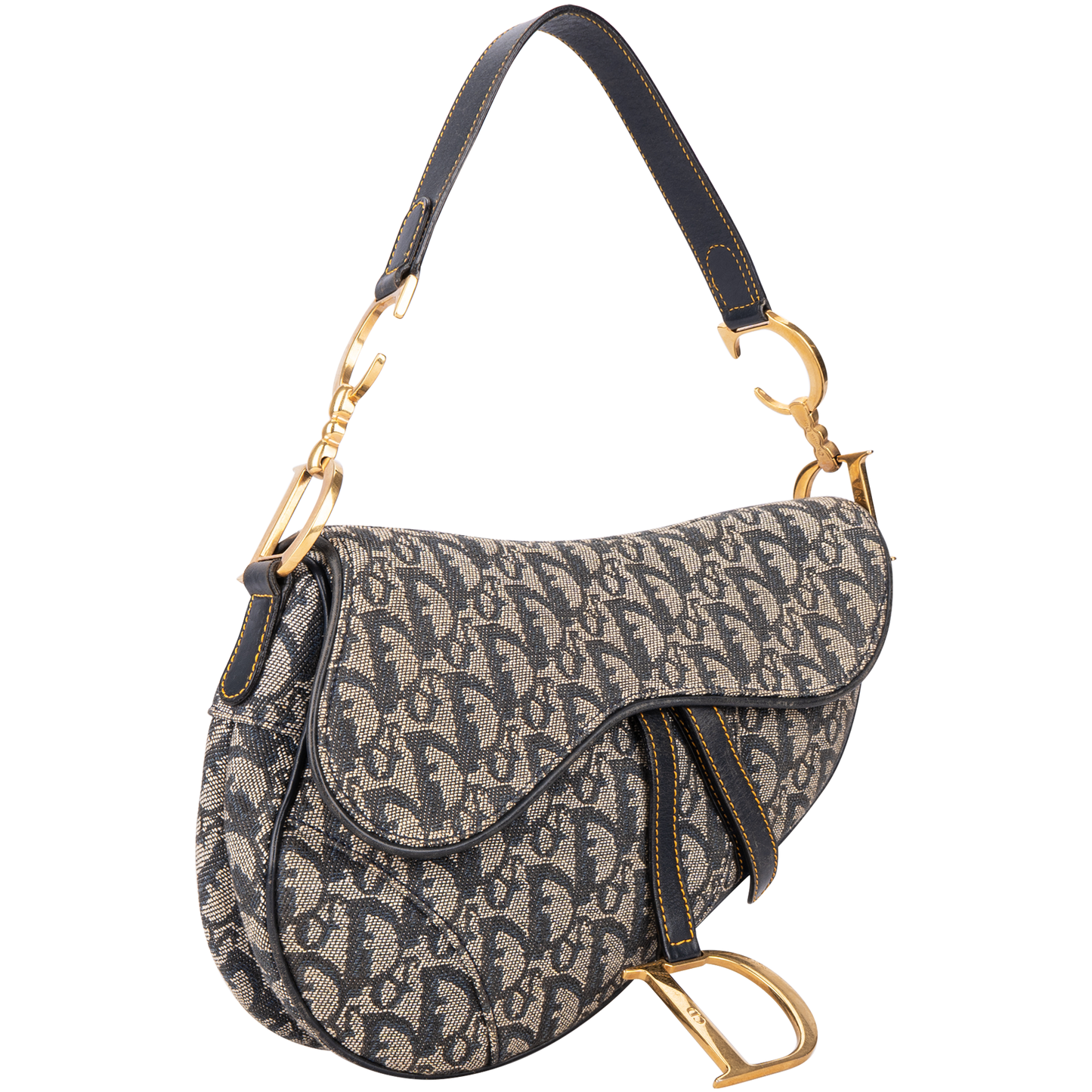 Christian Dior Oblique Trotter Monogram Saddle Shoulder Bag