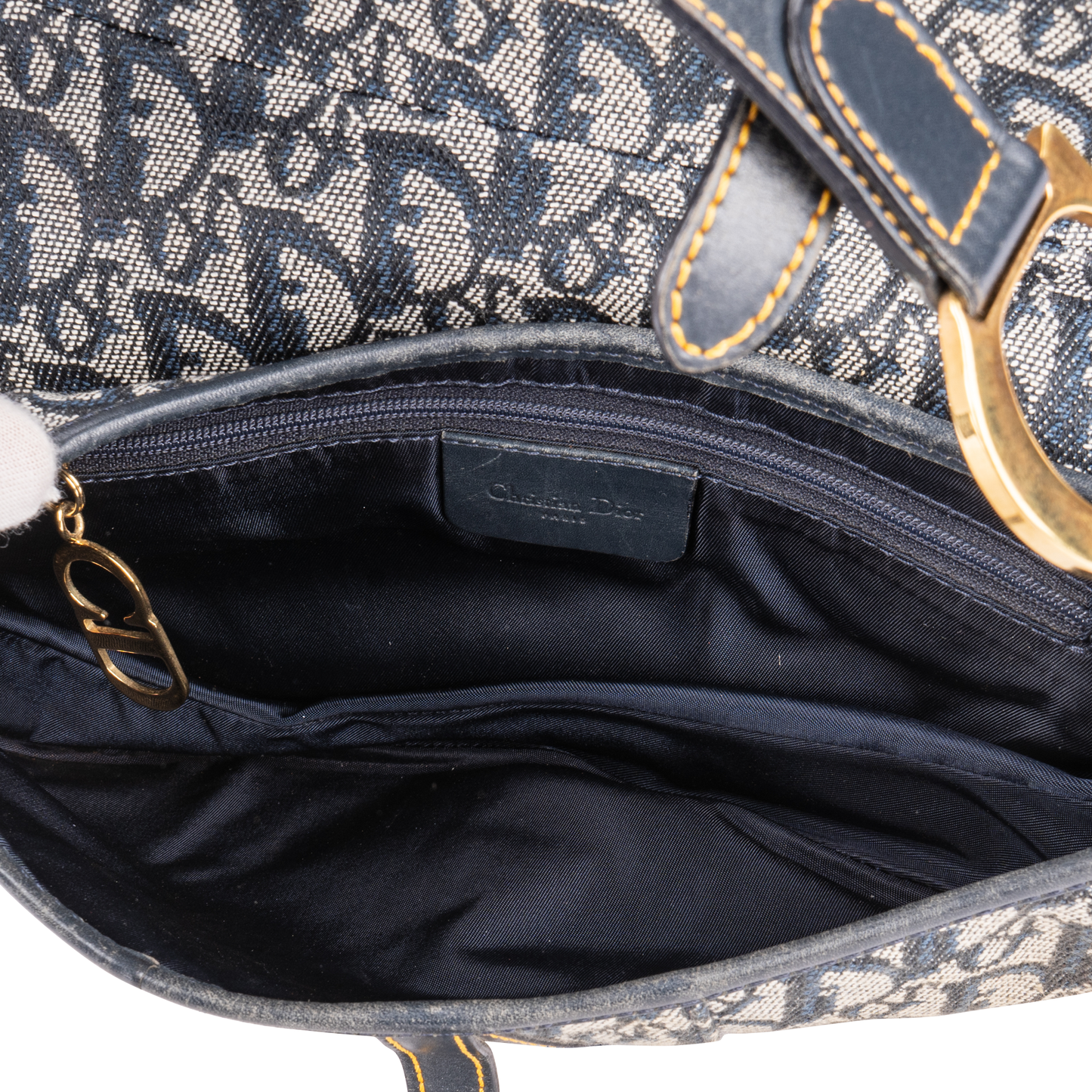Christian Dior Oblique Trotter Monogram Saddle Shoulder Bag