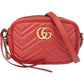 Gucci Red Leather GG Marmont Crossbody Bag