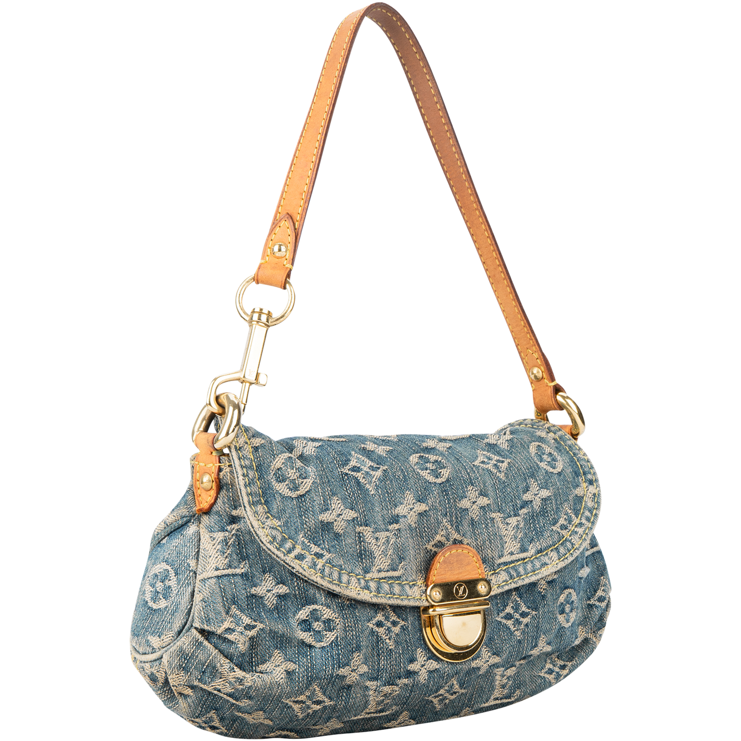 Louis Vuitton Denim Monogram Mini Pleaty Shoulder Bag