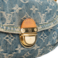 Louis Vuitton Denim Monogram Mini Pleaty Shoulder Bag