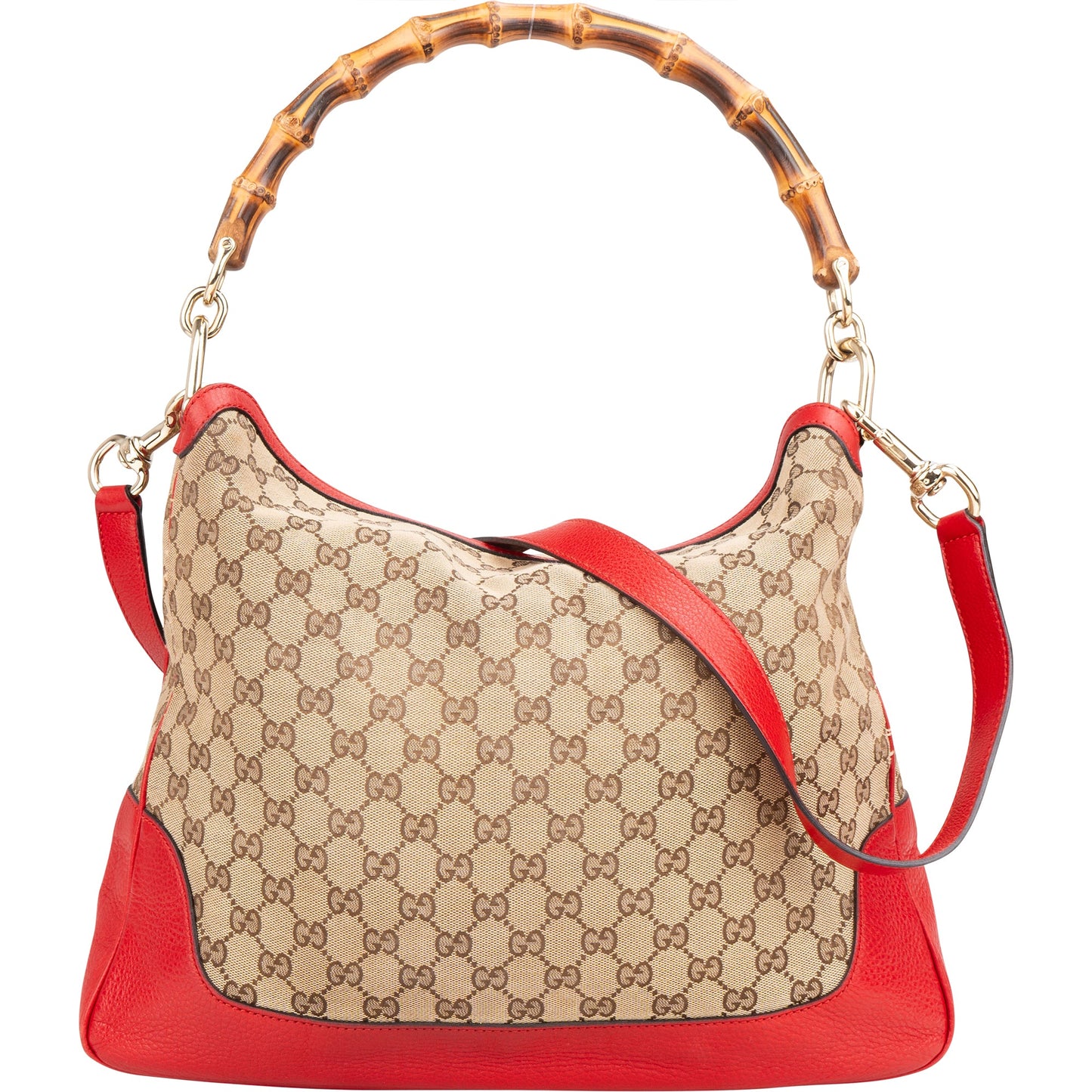 Gucci GG Monogram Bamboo Handbag