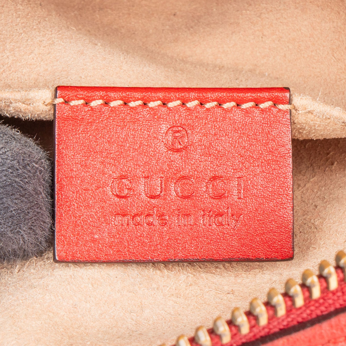 Gucci Red Leather GG Marmont Crossbody Bag