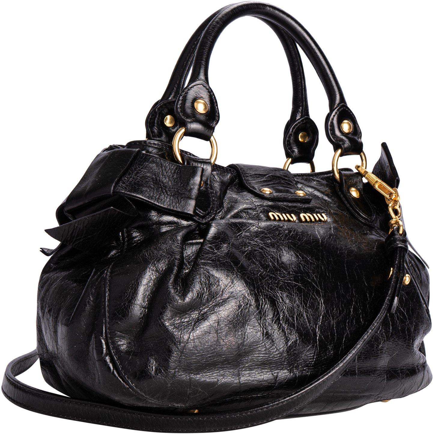 Miu Miu Vitello Lux Leather Handbag