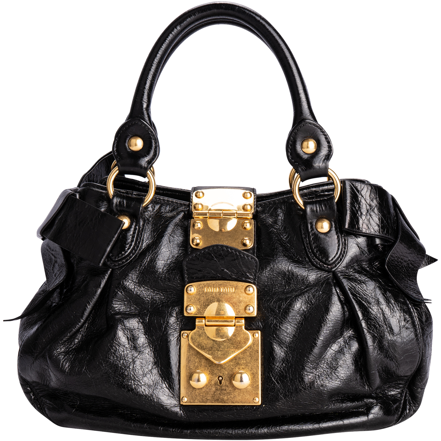 Miu Miu Vitello Lux Leather Handbag