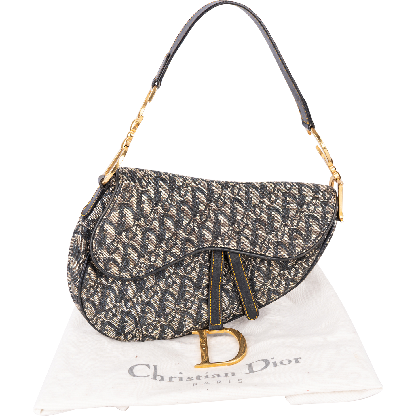 Christian Dior Oblique Trotter Monogram Saddle Shoulder Bag