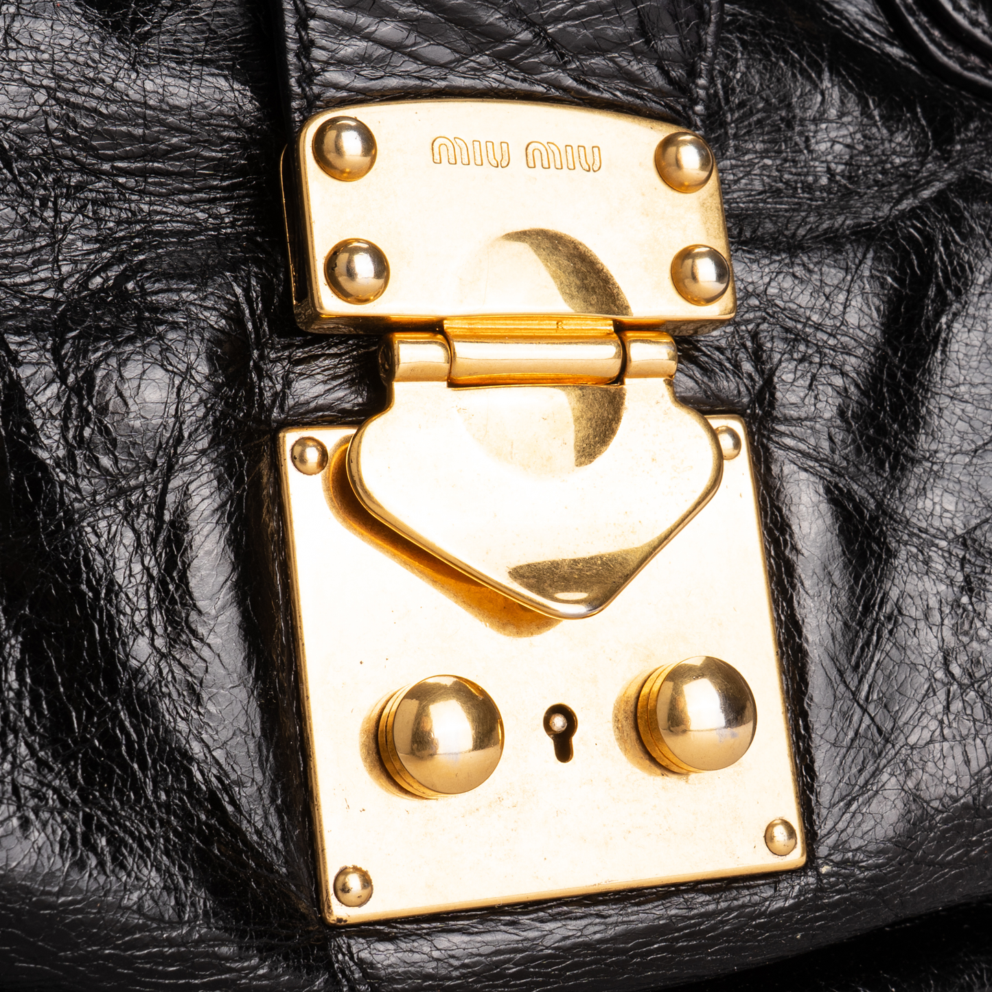 Miu Miu Vitello Lux Leather Handbag