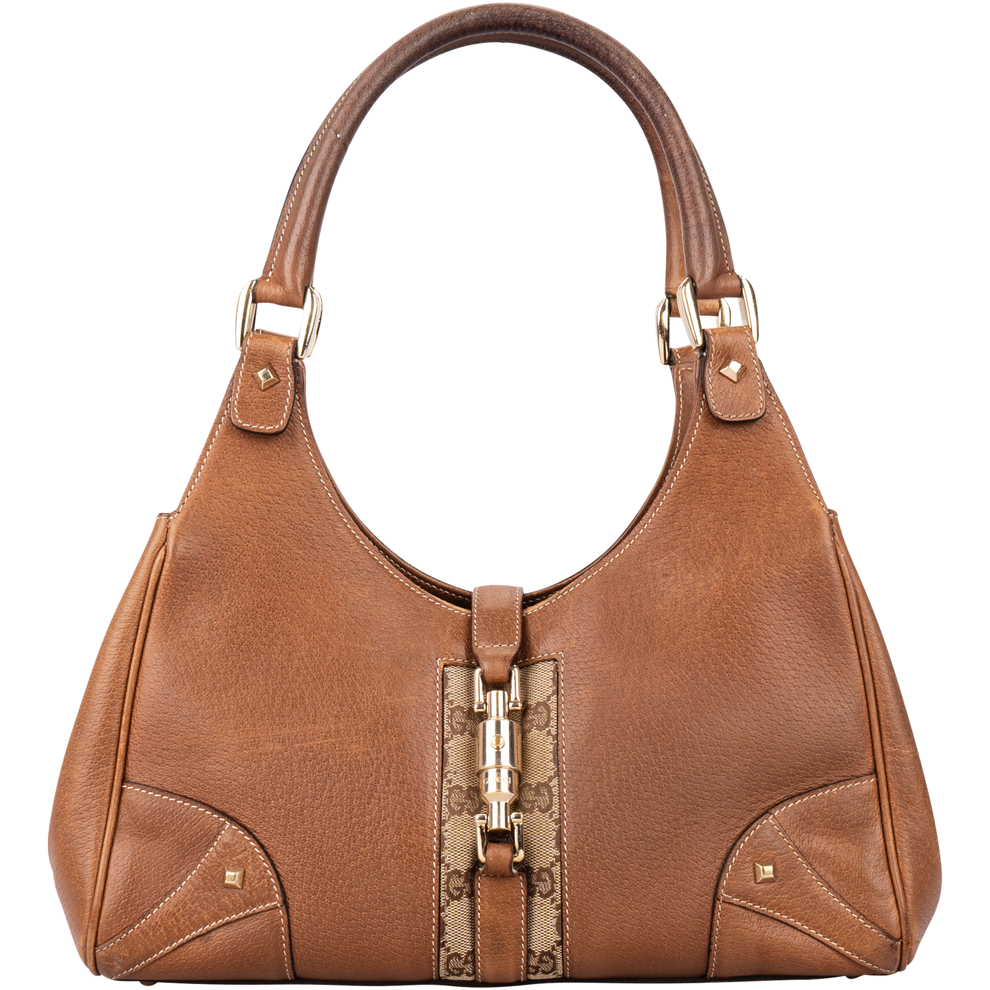 Gucci GG Monogram Leather Jackie Shoulder Bag