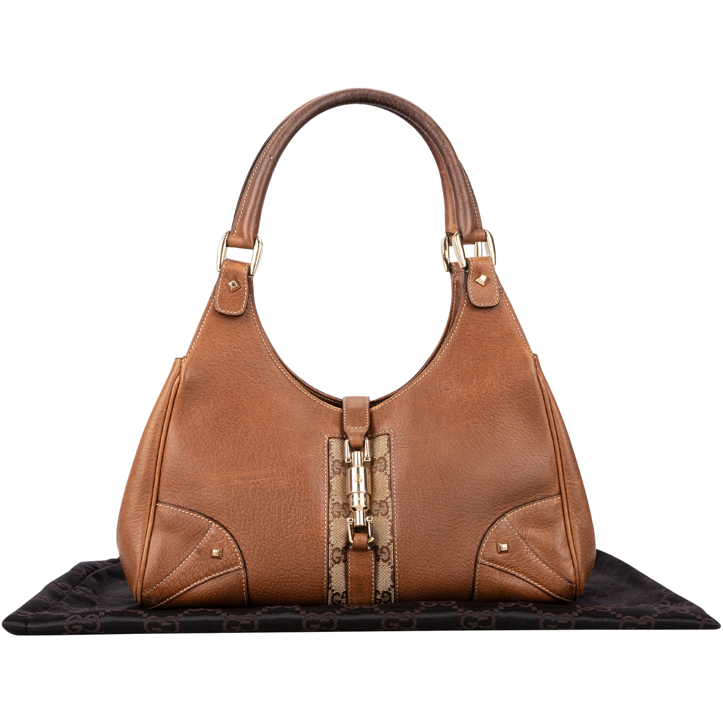 Gucci GG Monogram Leather Jackie Shoulder Bag