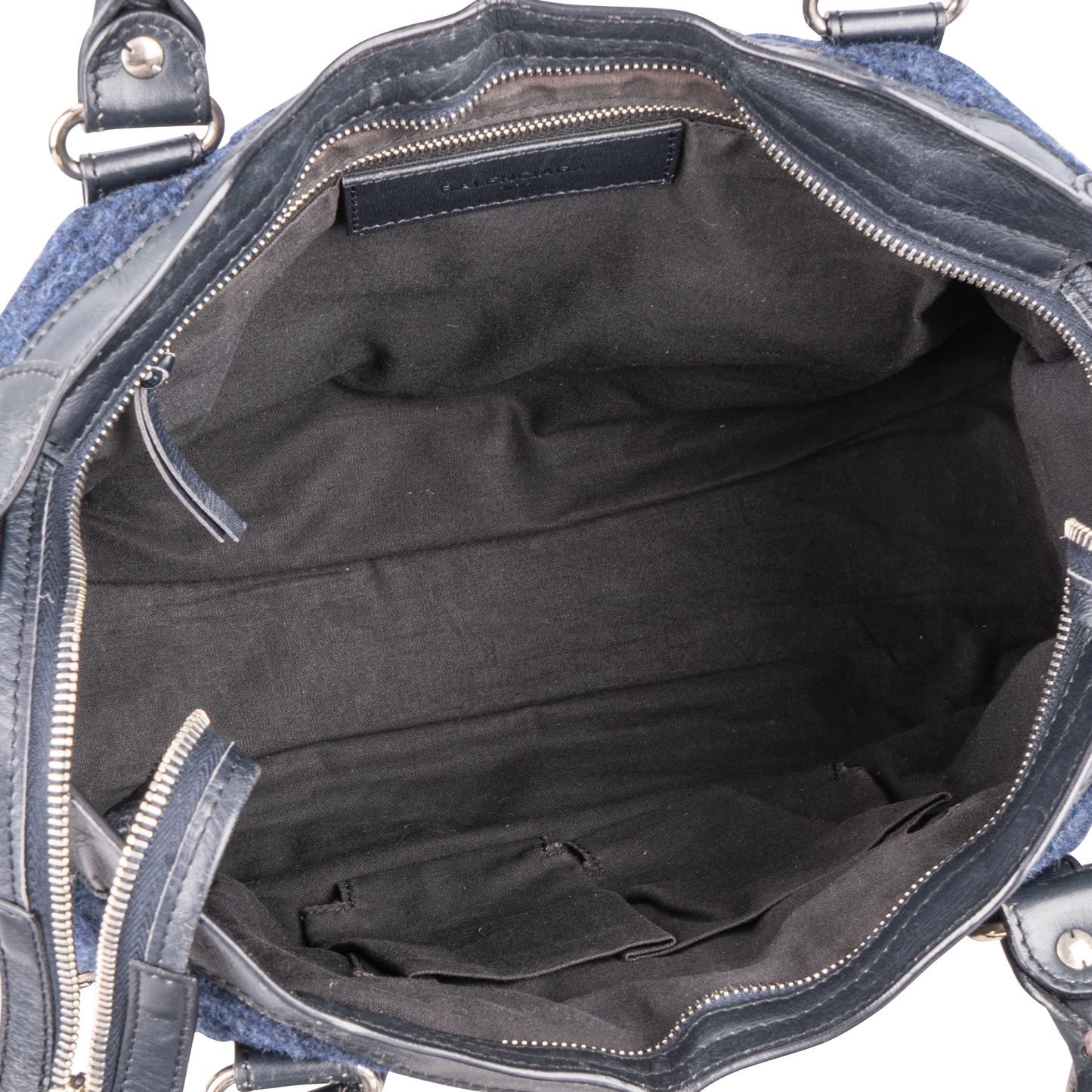 Balenciaga Felt Navy The City Medium Handbag