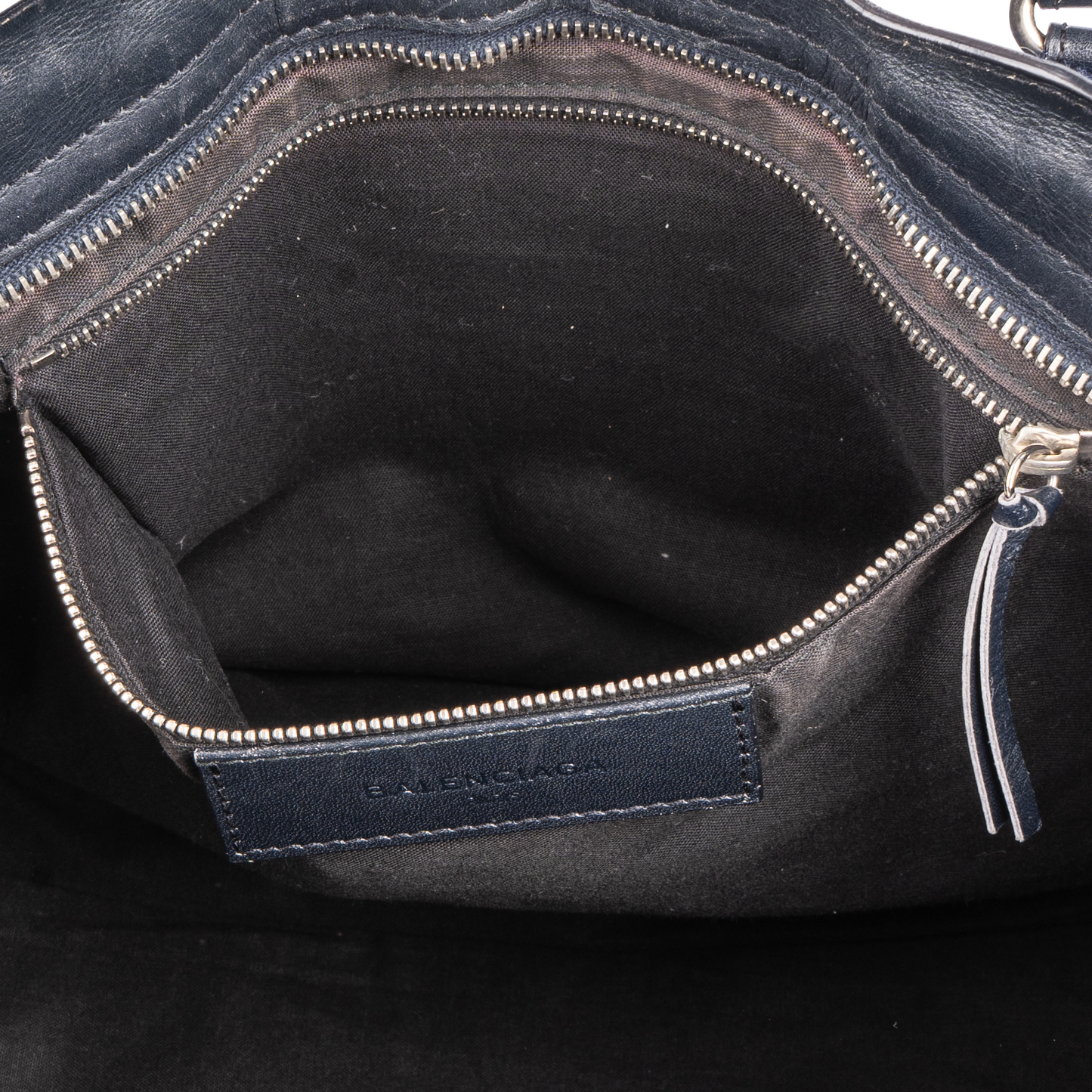 Balenciaga Felt Navy The City Medium Handbag
