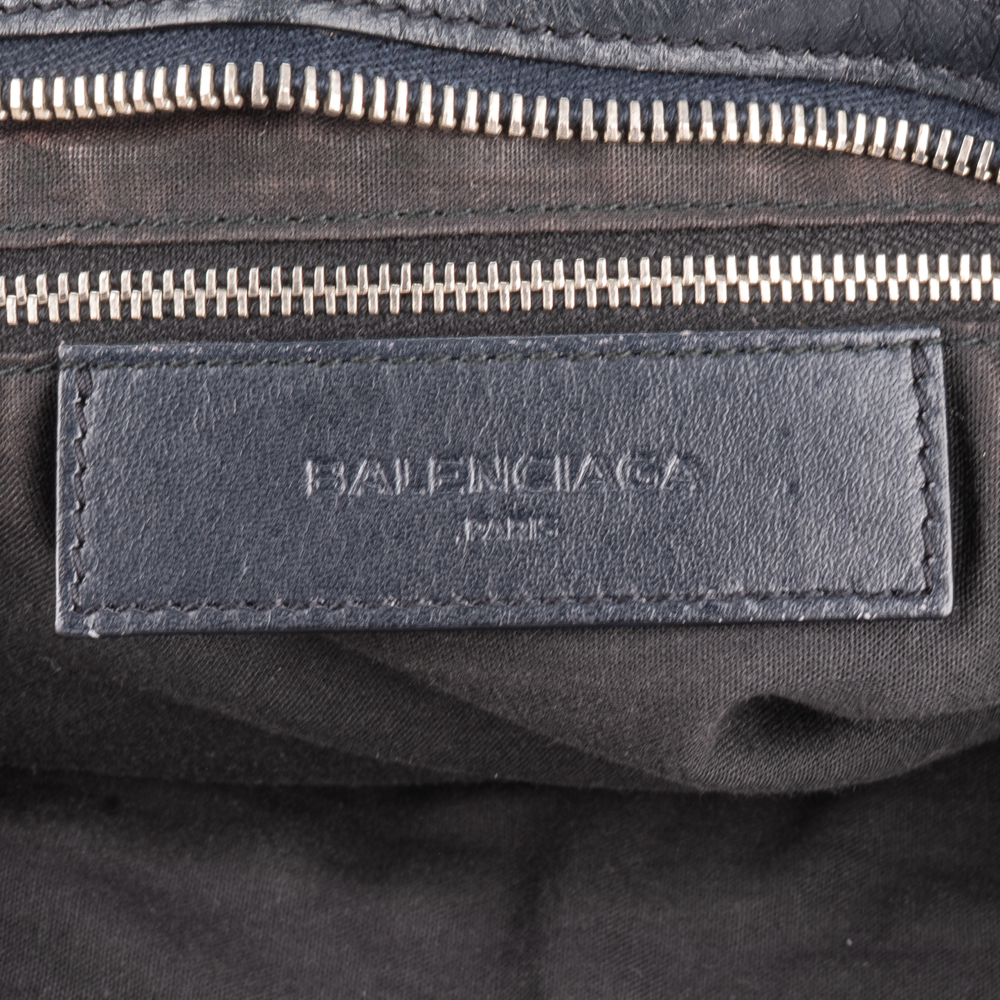 Balenciaga Felt Navy The City Medium Handbag