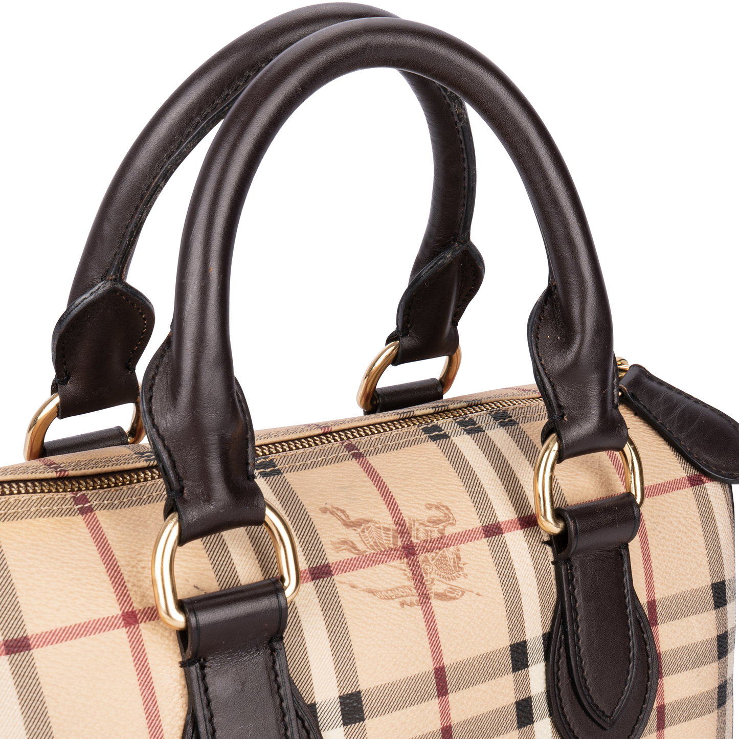 Burberry Haymarket Check Boston Bag