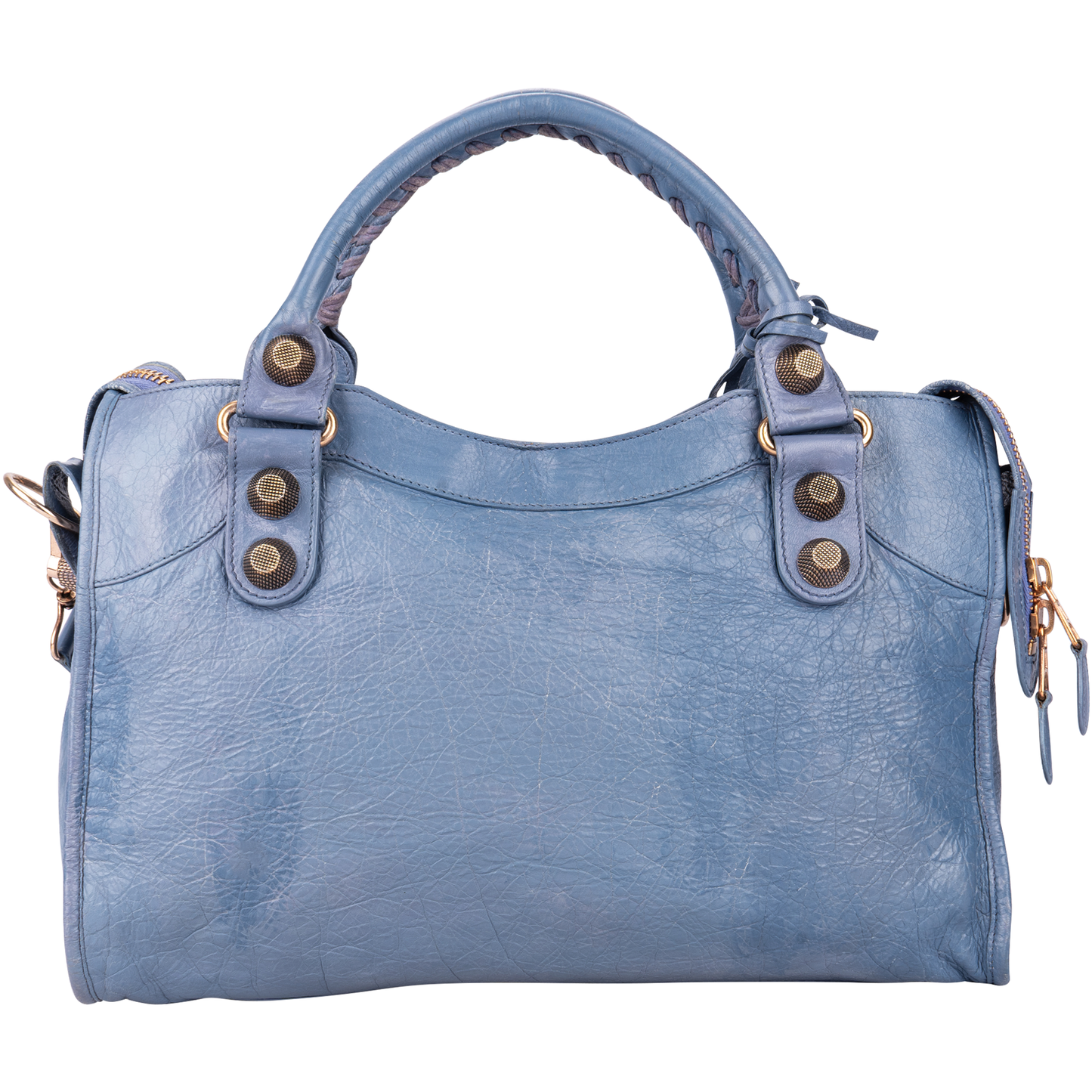 Balenciaga Blue Leather The City Handbag