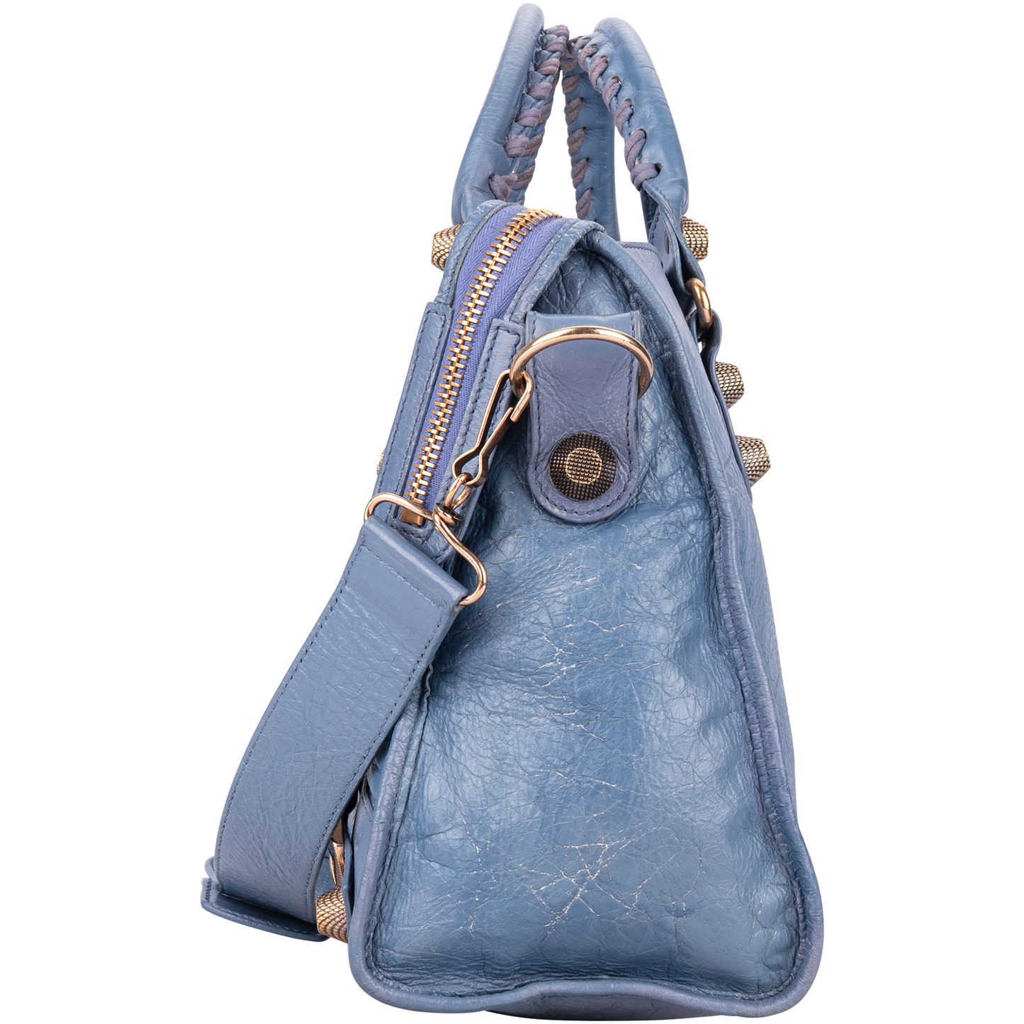Balenciaga Blue Leather The City Handbag