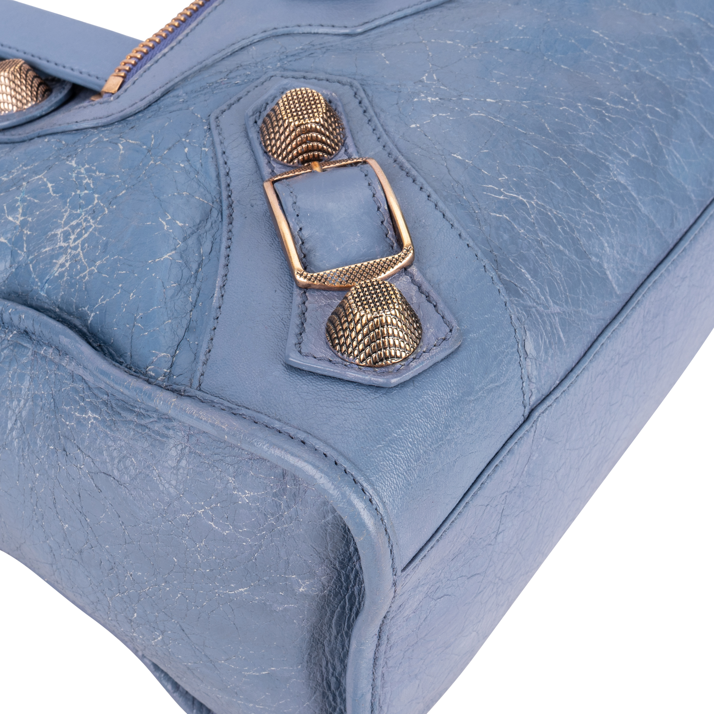 Balenciaga Blue Leather The City Handbag