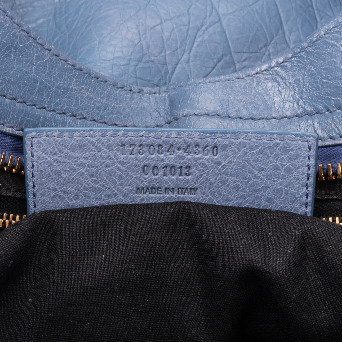 Balenciaga Blue Leather The City Handbag