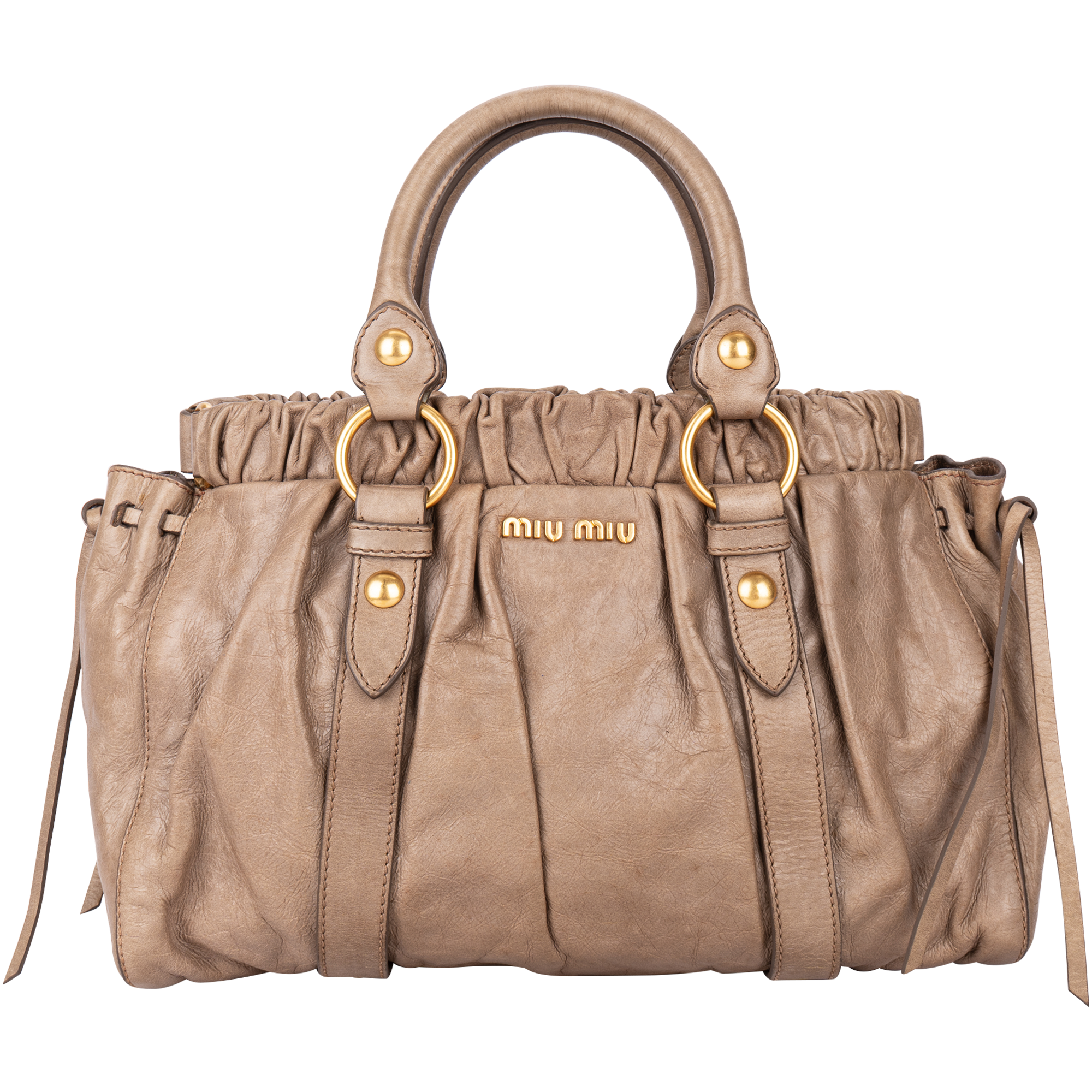 Miu Miu Vitello Lux Satchel Handbag