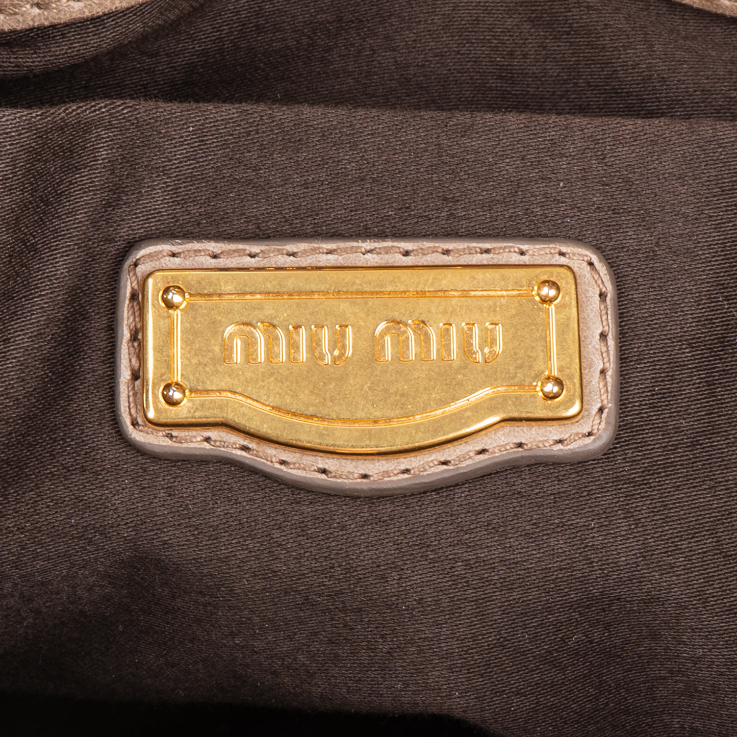 Miu Miu Vitello Lux Satchel Handbag