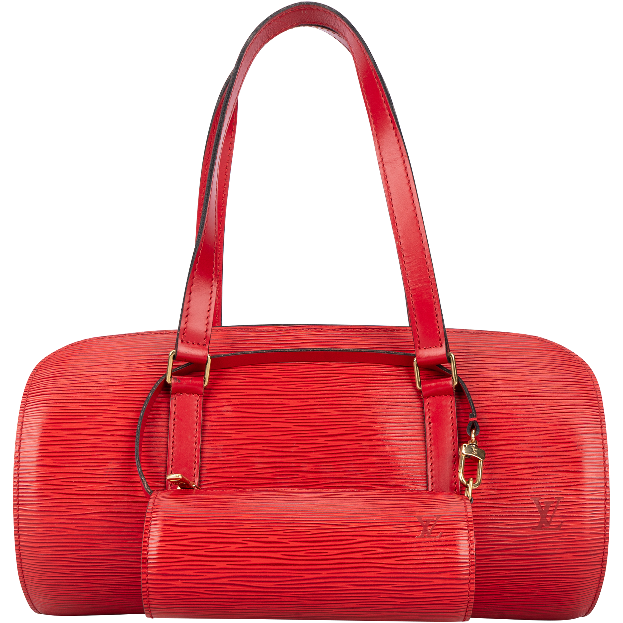 Louis Vuitton Red Epi Leather Papillon Set Shoulder Bag