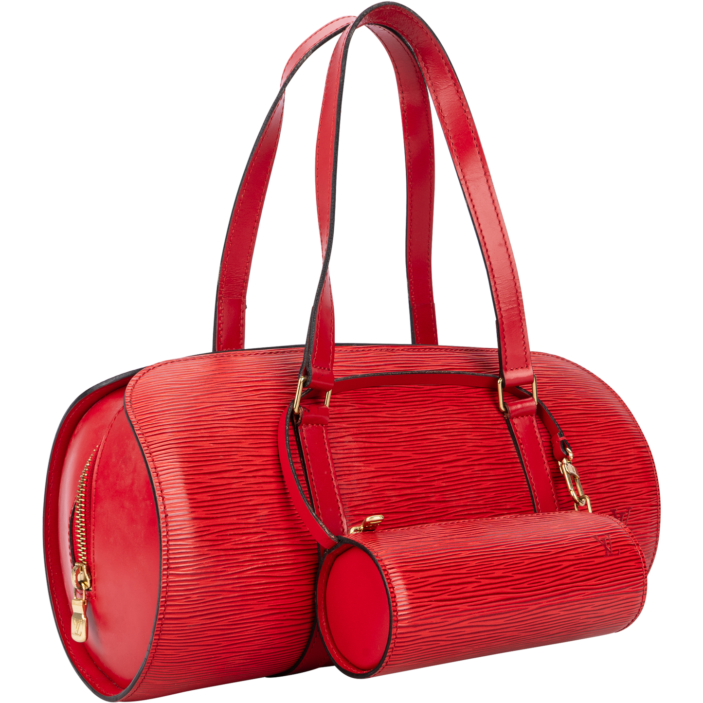 Louis Vuitton Red Epi Leather Papillon Set Shoulder Bag