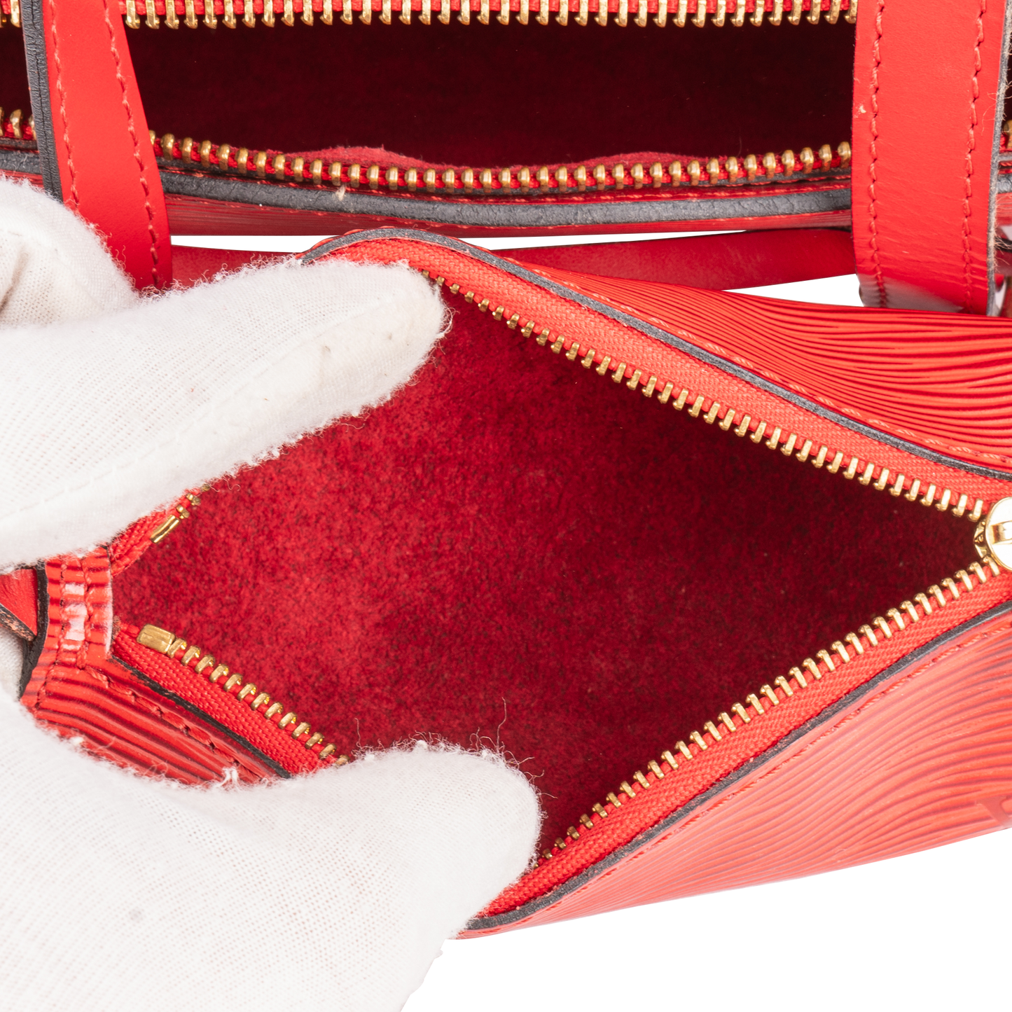 Louis Vuitton Red Epi Leather Papillon Set Shoulder Bag