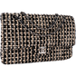 Chanel Quilted Tweed Medium Double Flap Crossbody Bag