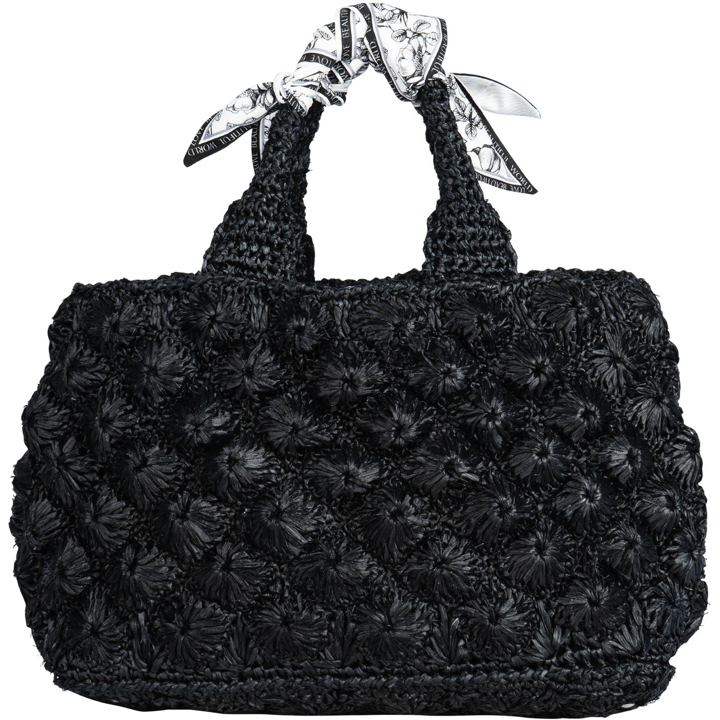 Prada Raffia Bandana Canapa Shopper Bag