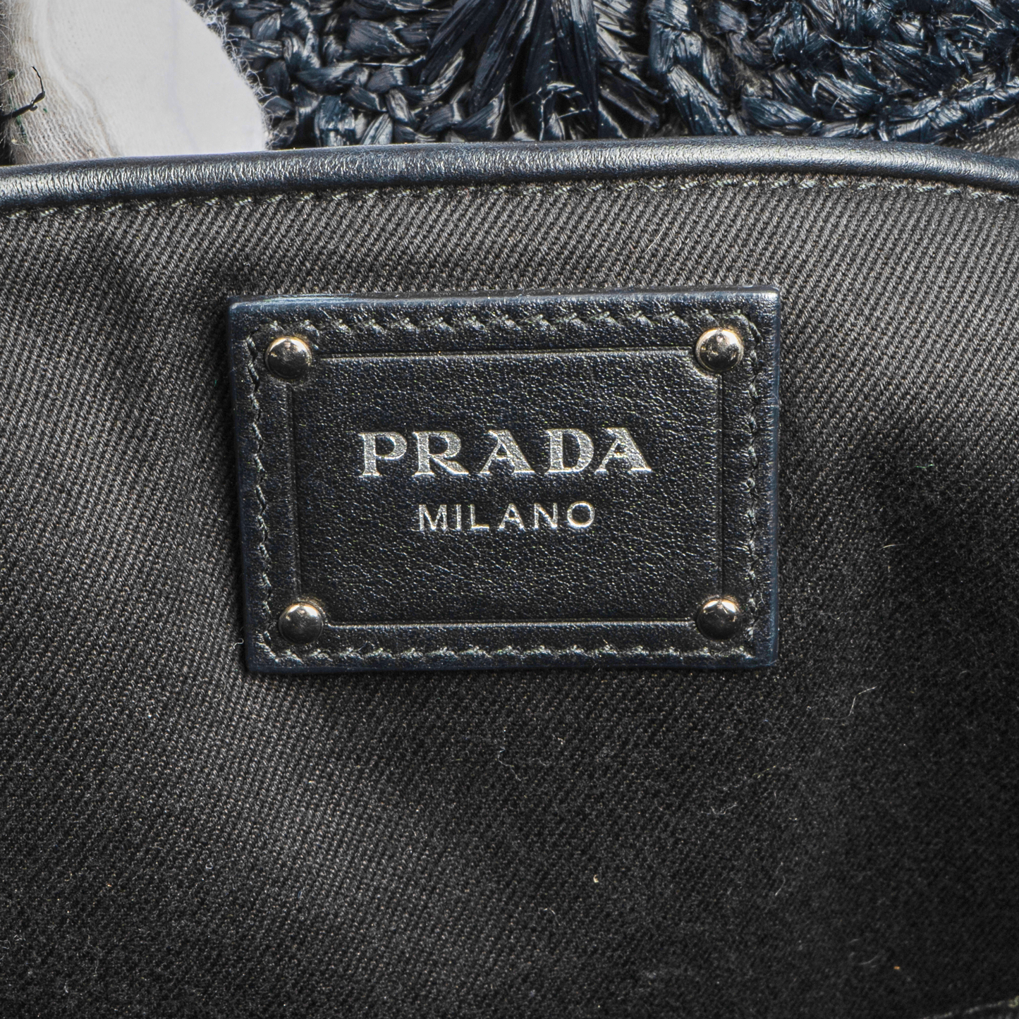 Prada Raffia Bandana Canapa Shopper Bag