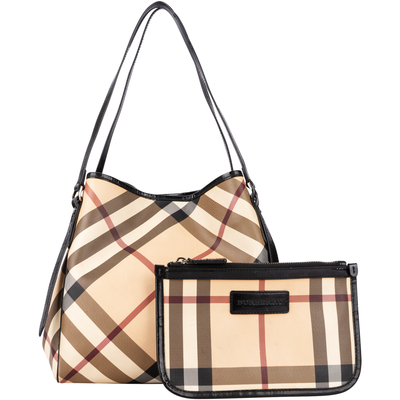 Burberry Nova-Check Monogram Hobo Canterbury Shoulder Bag