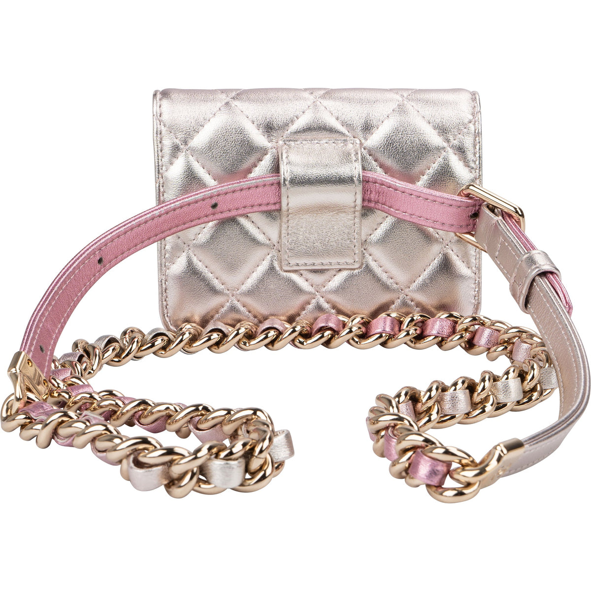 Chanel Quilted Metallic Lambskin Waist Crossbody Bag