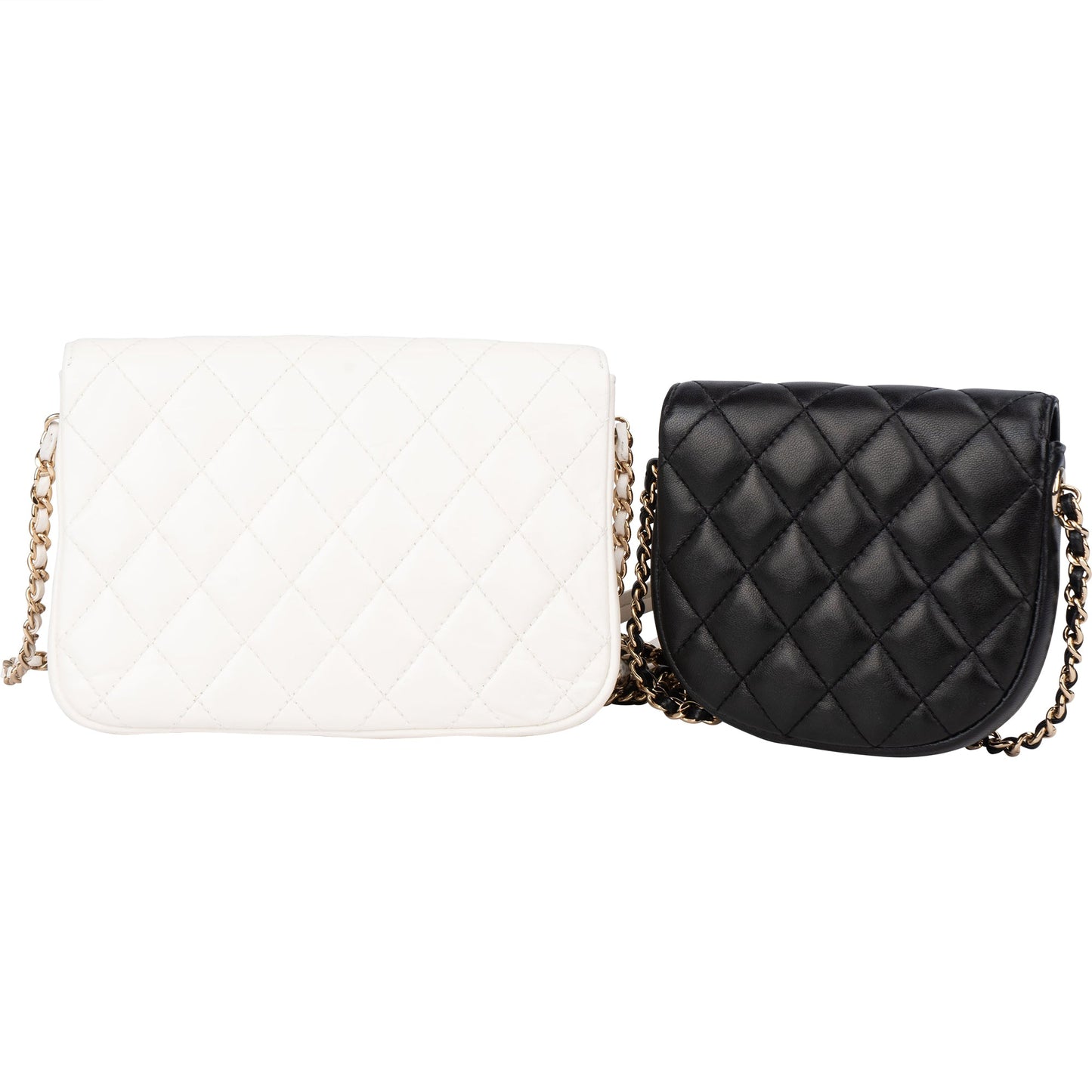 Chanel Quilted Lambskin Side Packs Single Flap Crossbody Bag