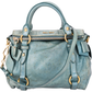 Miu Miu Blue Leather City Handbag