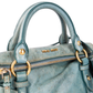 Miu Miu Blue Leather City Handbag