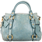 Miu Miu Blue Leather City Handbag