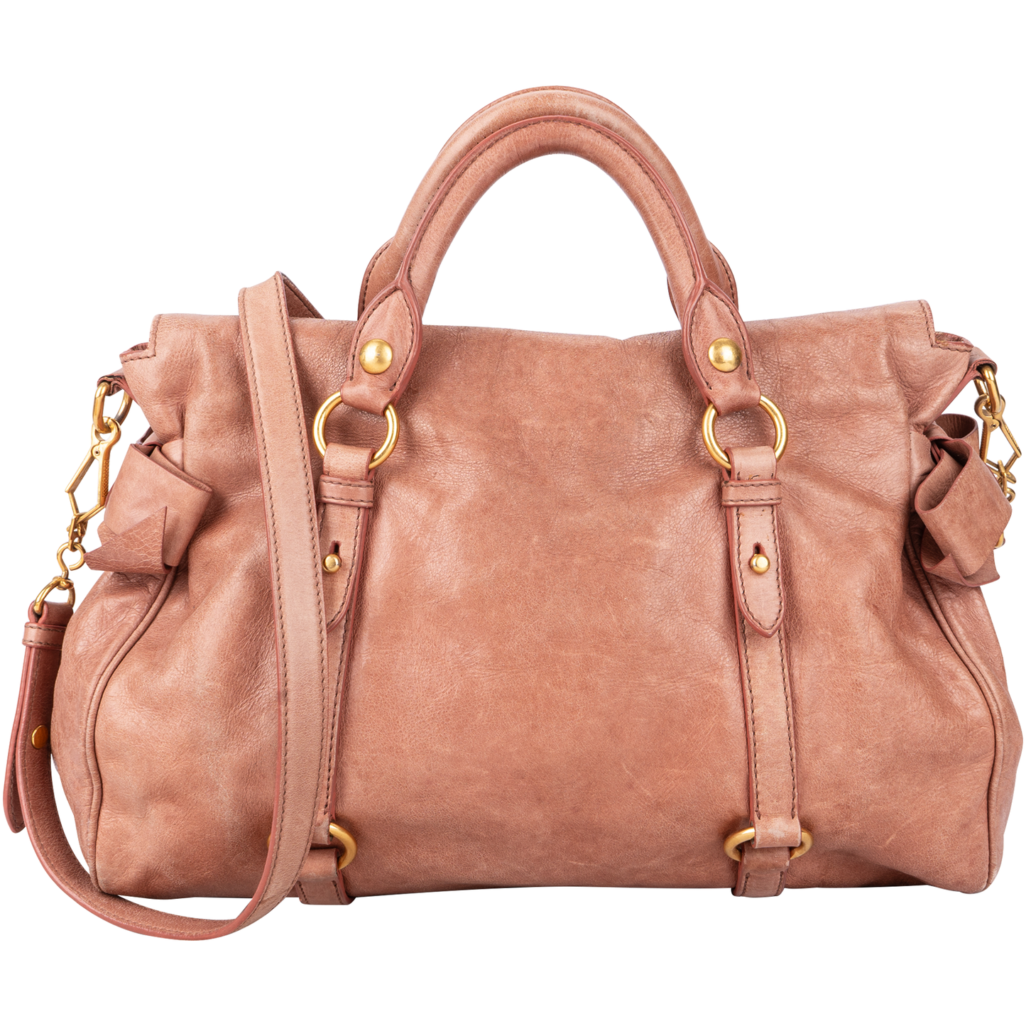 Miu Miu Vitello Lux Leather City Handbag