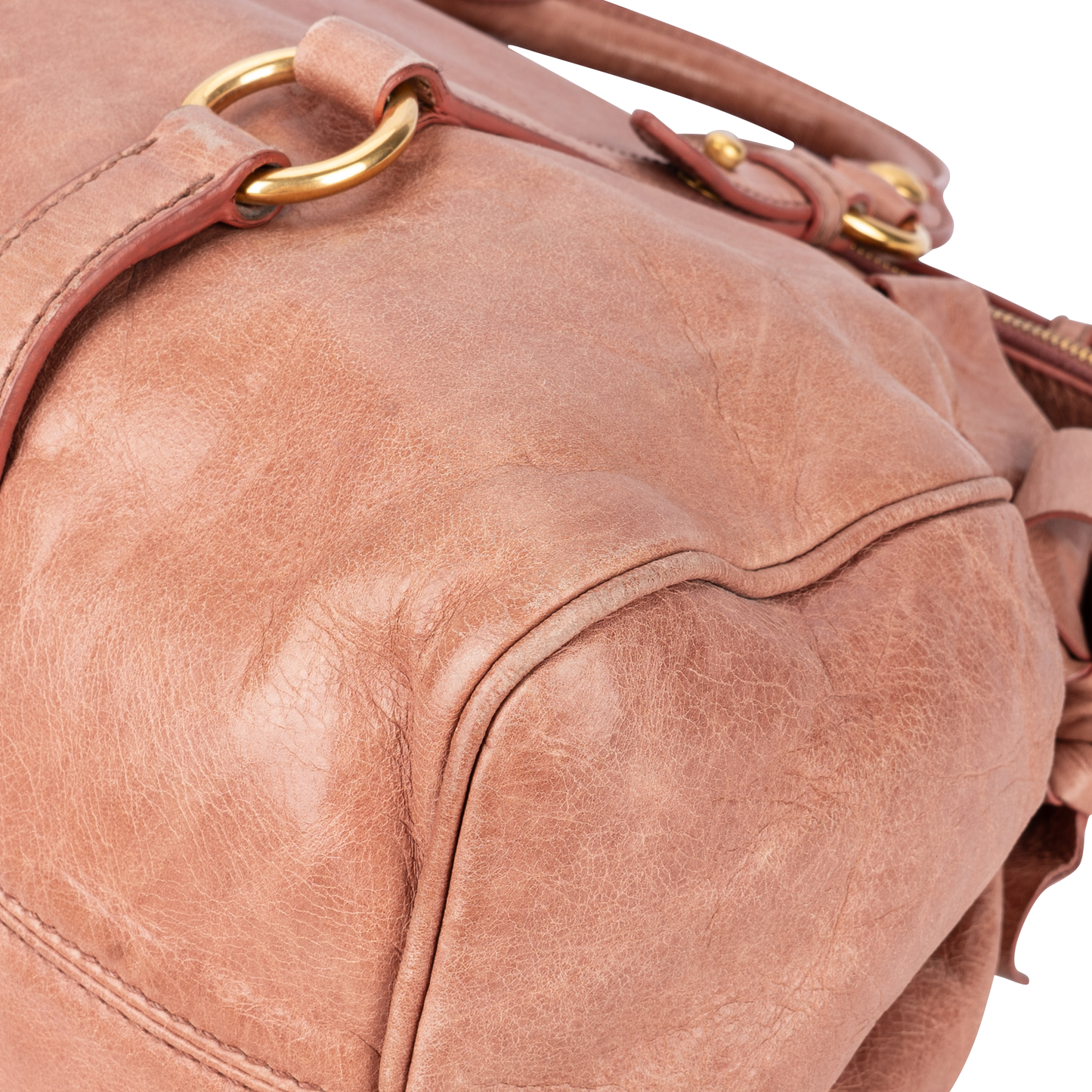 Miu Miu Vitello Lux Leather City Handbag