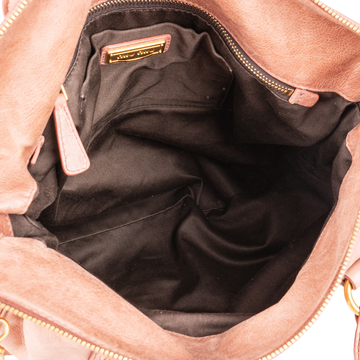 Miu Miu Vitello Lux Leather City Handbag