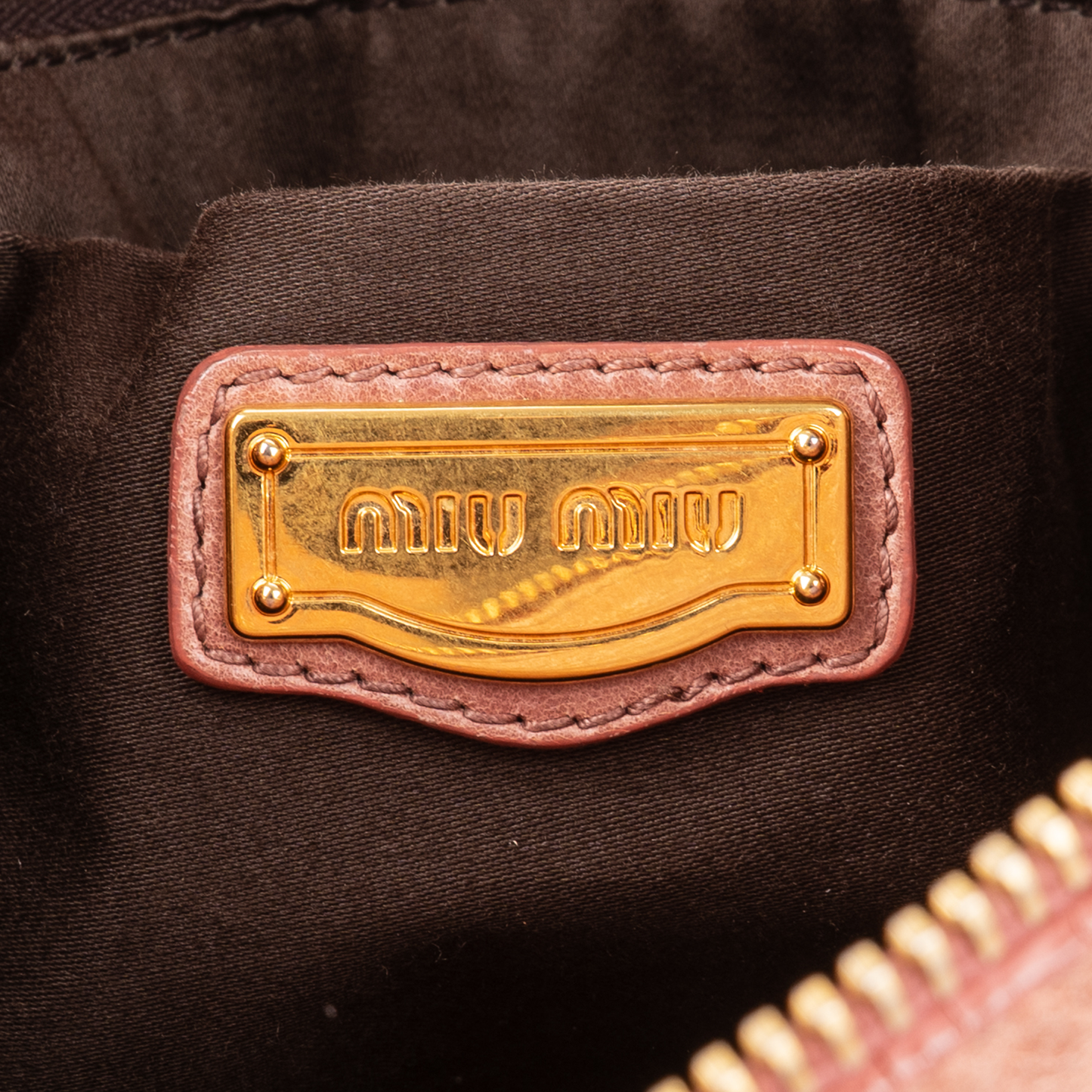 Miu Miu Vitello Lux Leather City Handbag