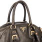 Prada Glace Leather Dome Bowler Bag