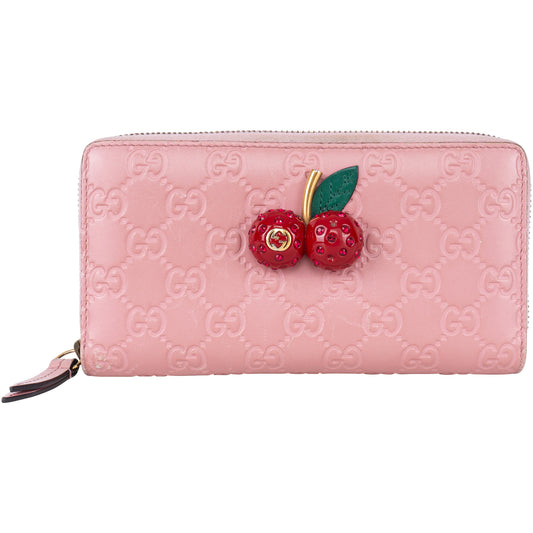 Gucci GG Monogram Cherry Zippy Wallet