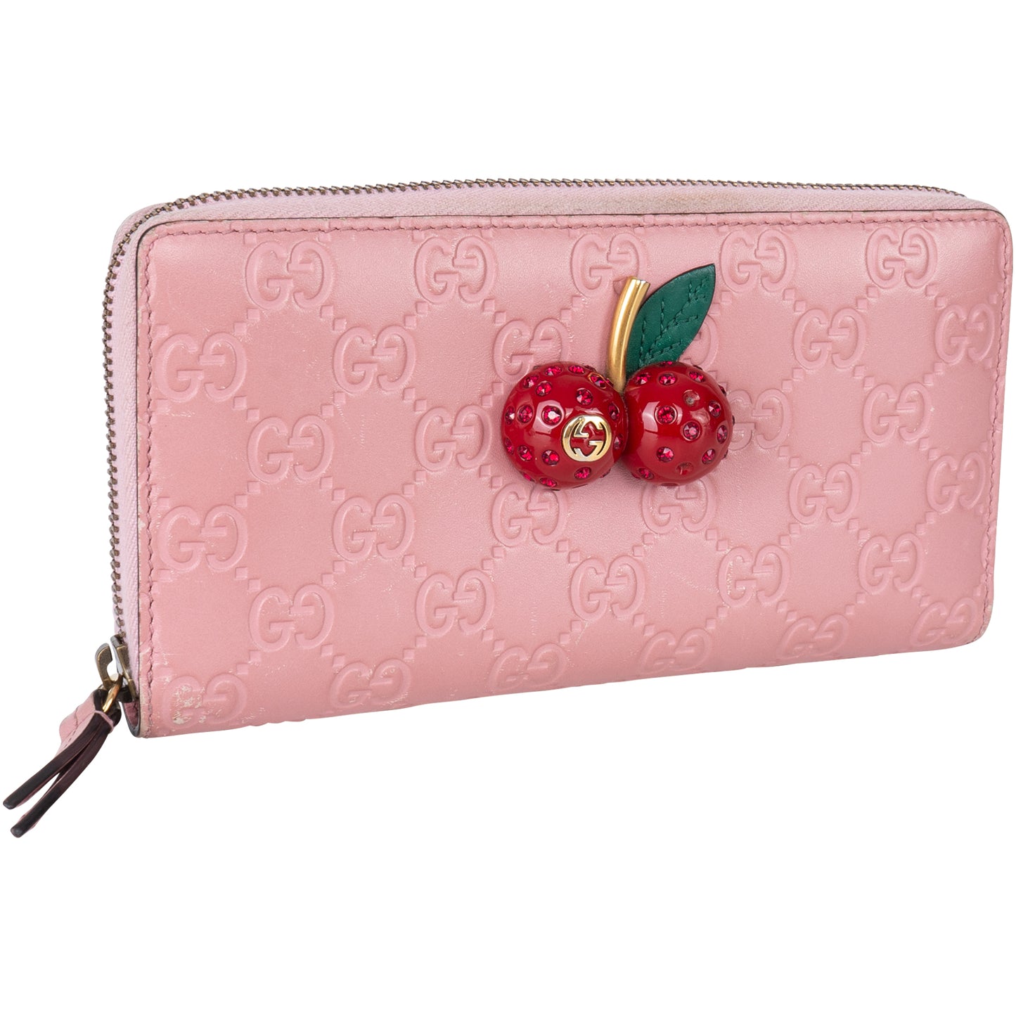 Gucci GG Monogram Cherry Zippy Wallet