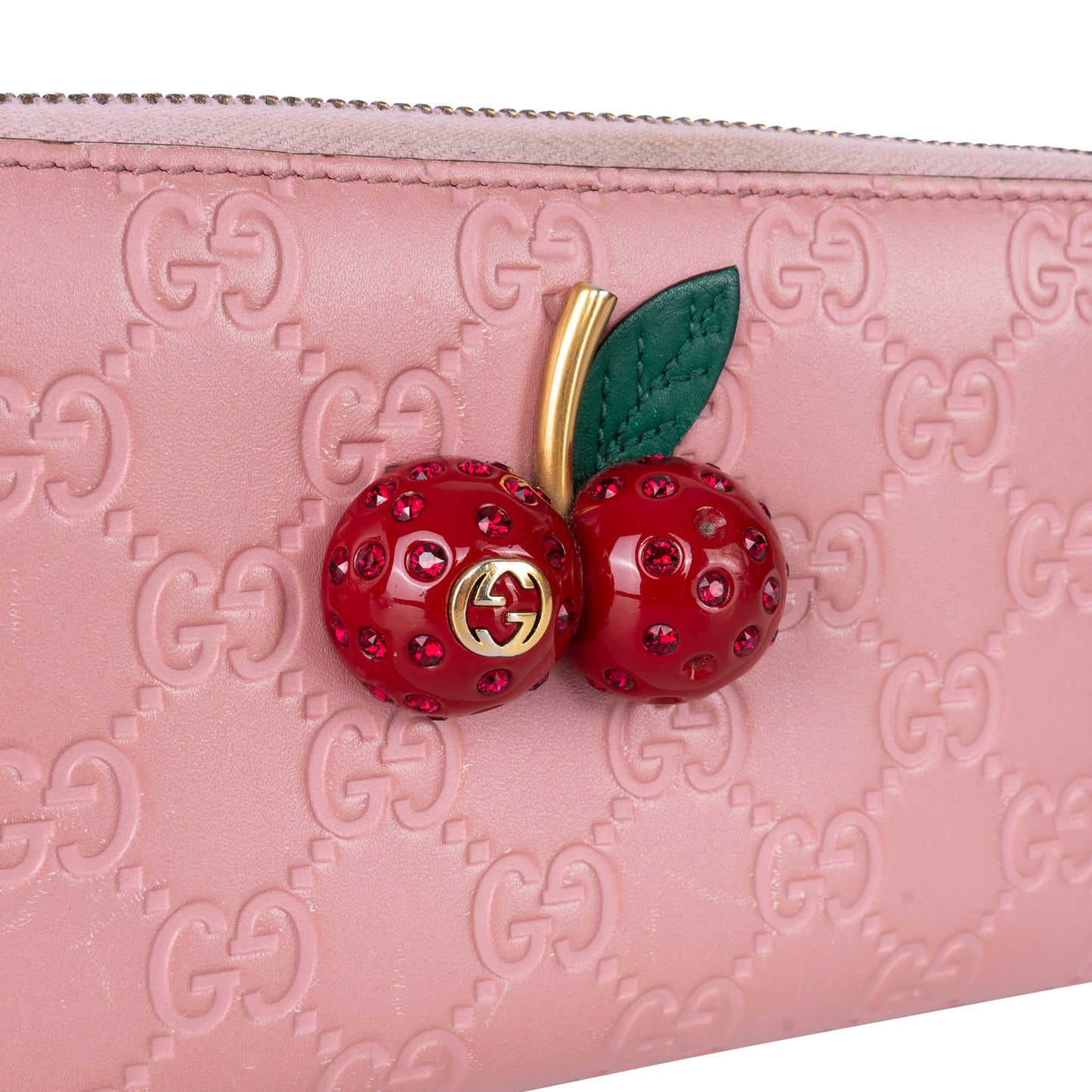 Gucci GG Monogram Cherry Zippy Wallet