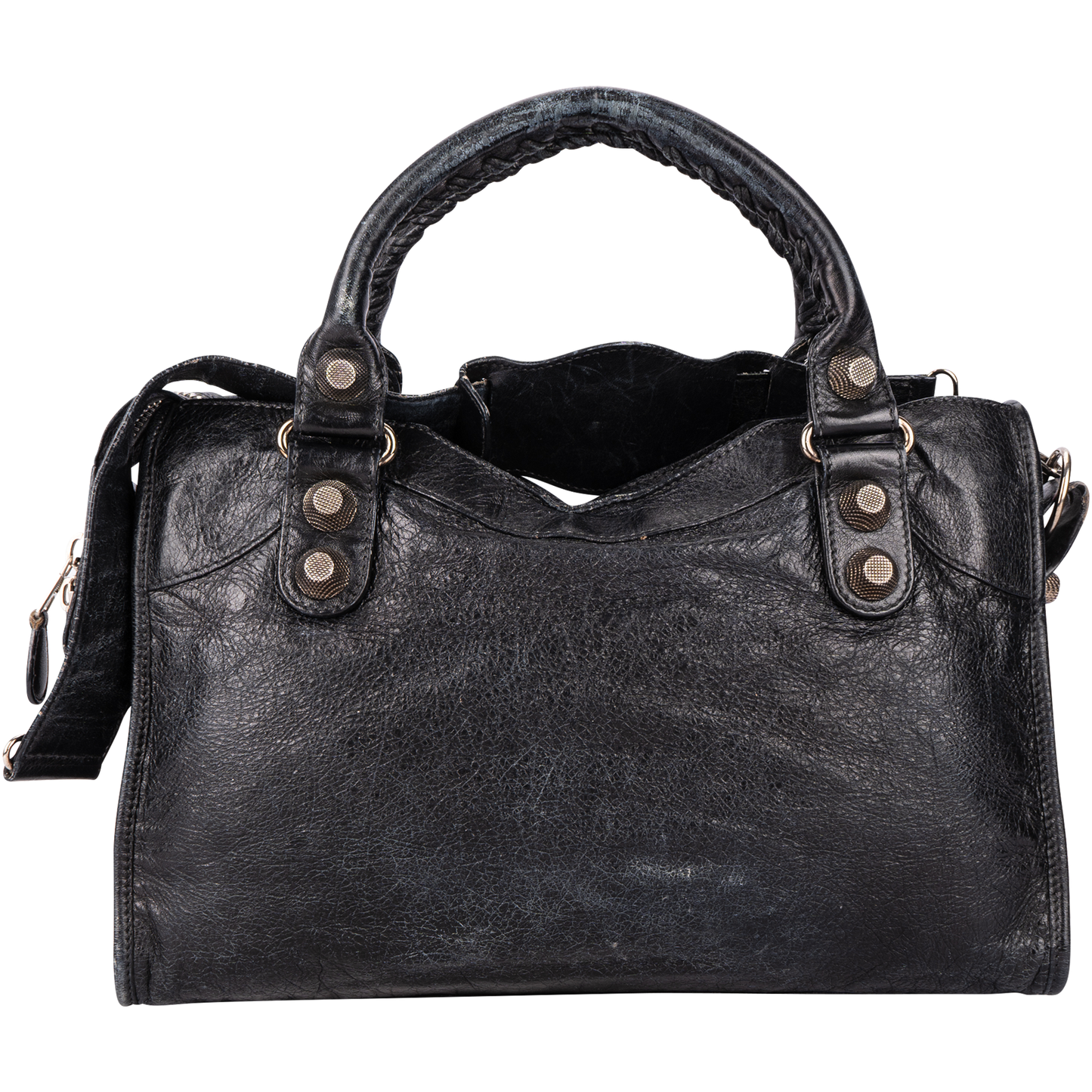 Balenciaga Black Leather The City Handbag