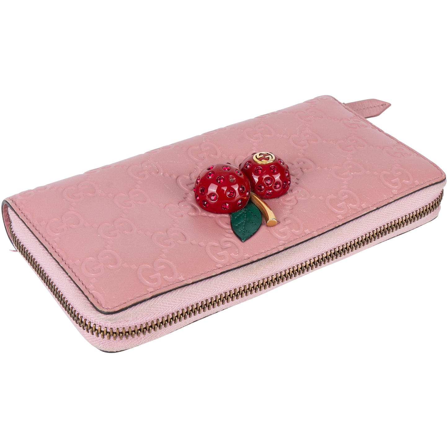 Gucci GG Monogram Cherry Zippy Wallet