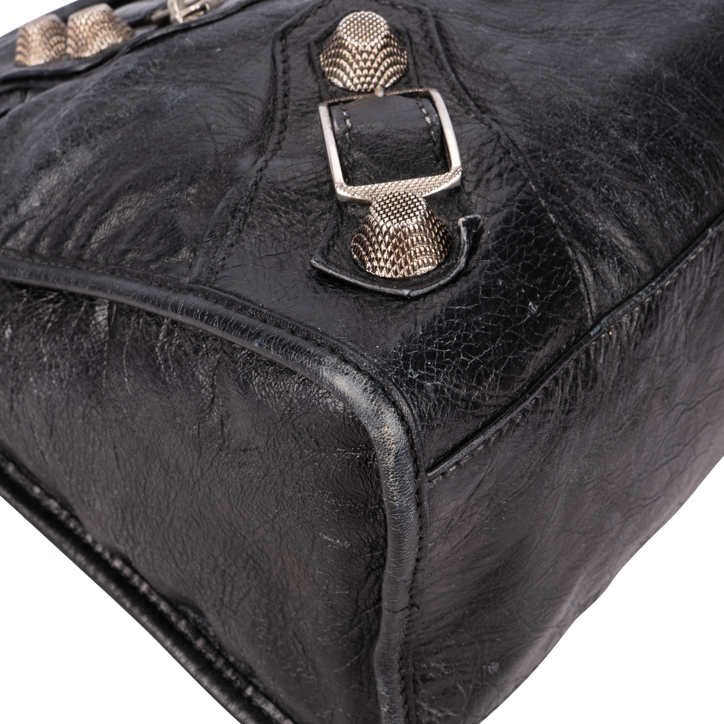 Balenciaga Black Leather The City Handbag