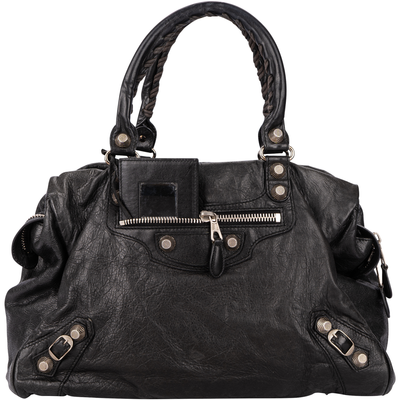 Balenciaga Black Leather Giant 21 Work Shoulderbag