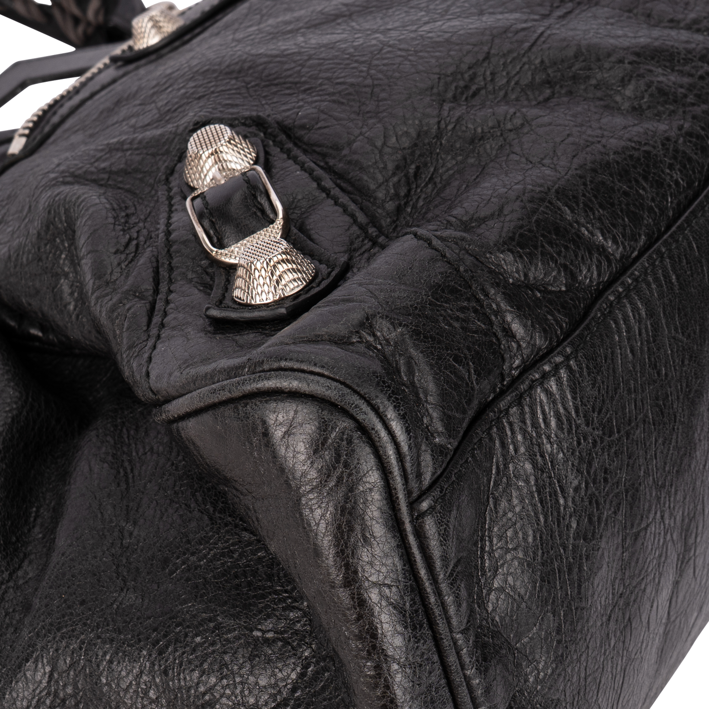 Balenciaga Black Leather Giant 21 Work Shoulderbag